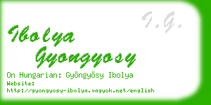 ibolya gyongyosy business card