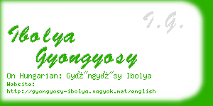 ibolya gyongyosy business card